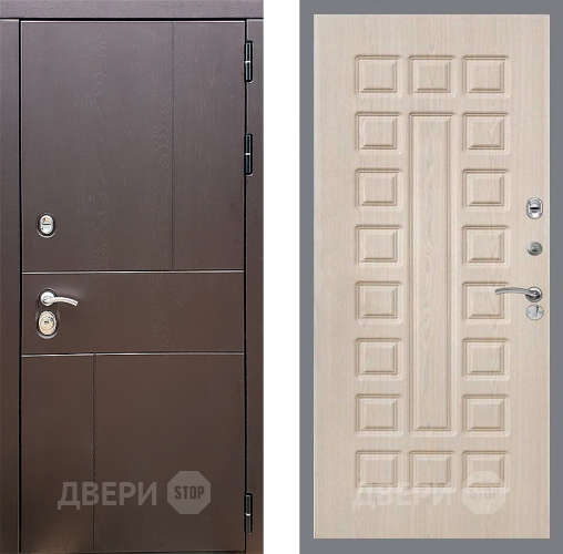 Входная металлическая Дверь Стоп УРБАН ФЛ-183 Беленый дуб в Черноголовке