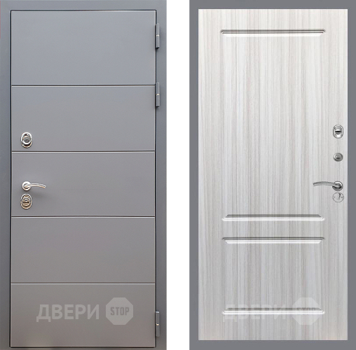 Входная металлическая Дверь Стоп АРТ ГРАФИТ ФЛ-117 Сандал белый в Черноголовке