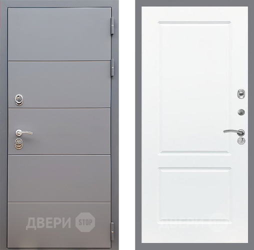 Входная металлическая Дверь Стоп АРТ ГРАФИТ ФЛ-117 Силк Сноу в Черноголовке