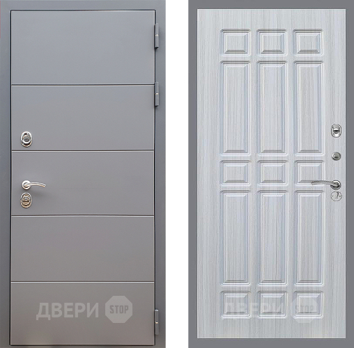 Входная металлическая Дверь Стоп АРТ ГРАФИТ ФЛ-33 Сандал белый в Черноголовке