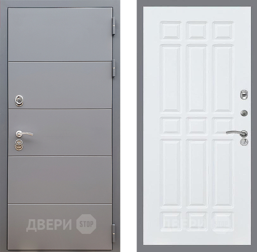 Входная металлическая Дверь Стоп АРТ ГРАФИТ ФЛ-33 Силк Сноу в Черноголовке