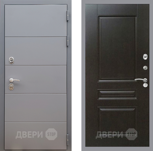 Входная металлическая Дверь Стоп АРТ ГРАФИТ ФЛ-243 Венге в Черноголовке