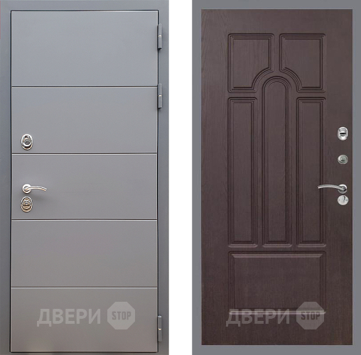 Входная металлическая Дверь Стоп АРТ ГРАФИТ ФЛ-58 Венге в Черноголовке