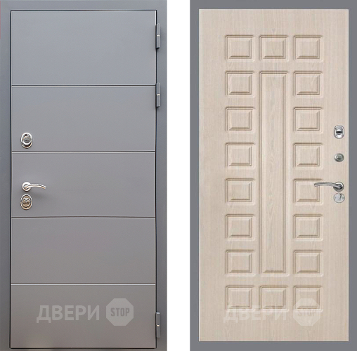 Входная металлическая Дверь Стоп АРТ ГРАФИТ ФЛ-183 Беленый дуб в Черноголовке