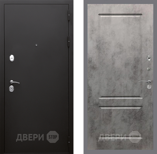 Дверь Стоп КЛАССИК Шагрень ФЛ-117 Бетон темный в Черноголовке