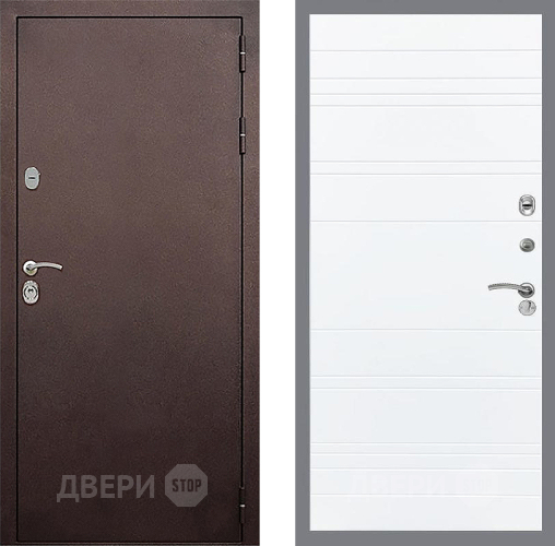 Входная металлическая Дверь Стоп КЛАССИК Медь Лайн Силк Сноу в Черноголовке