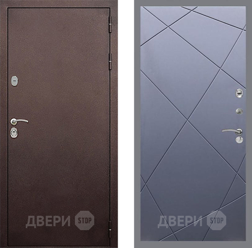 Входная металлическая Дверь Стоп КЛАССИК Медь ФЛ-291 Силк титан в Черноголовке