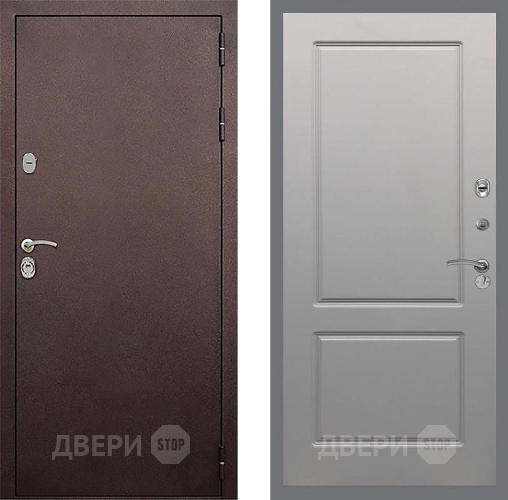 Входная металлическая Дверь Стоп КЛАССИК Медь ФЛ-117 Грей софт в Черноголовке