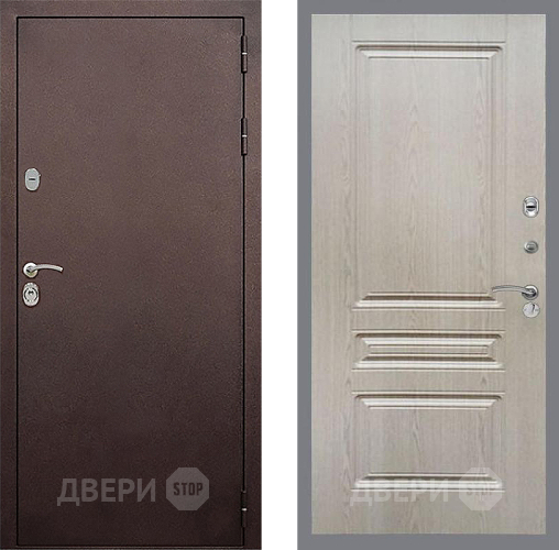 Дверь Стоп КЛАССИК Медь ФЛ-243 Беленый дуб в Черноголовке