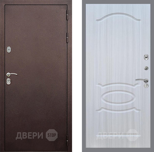 Входная металлическая Дверь Стоп КЛАССИК Медь ФЛ-128 Сандал белый в Черноголовке