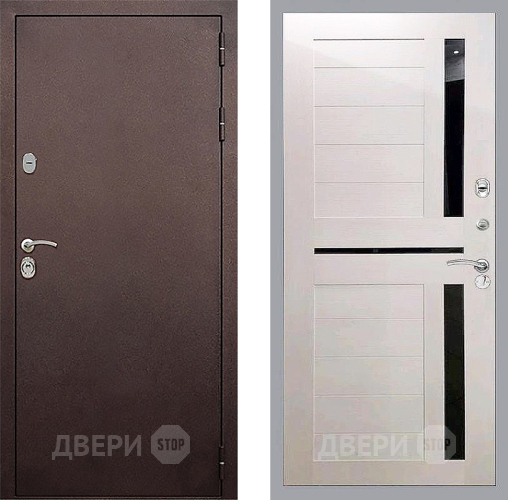 Входная металлическая Дверь Стоп КЛАССИК Медь СБ-18 Лиственница беж в Черноголовке