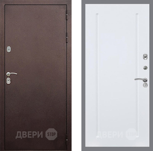 Входная металлическая Дверь Стоп КЛАССИК Медь ФЛ-68 Силк Сноу в Черноголовке