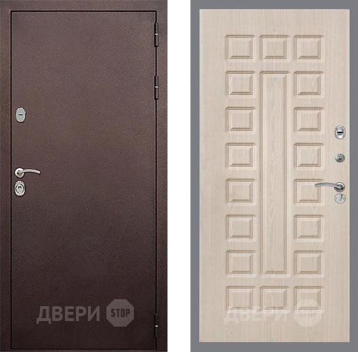 Входная металлическая Дверь Стоп КЛАССИК Медь ФЛ-183 Беленый дуб в Черноголовке