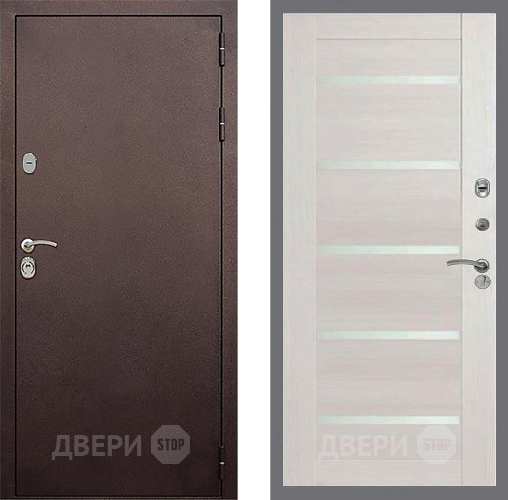 Входная металлическая Дверь Стоп КЛАССИК Медь СБ-14 Лиственница беж в Черноголовке