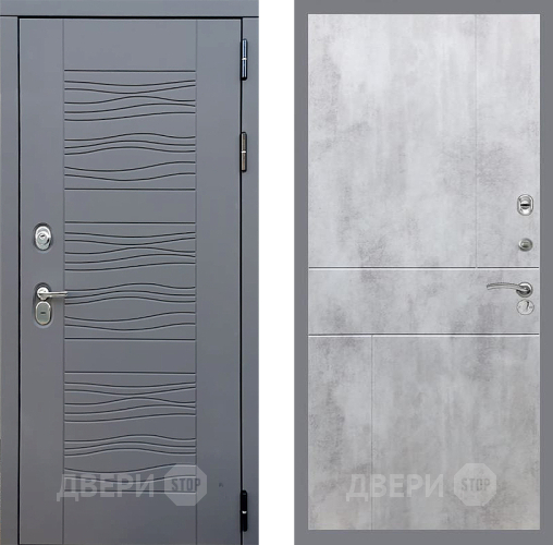 Входная металлическая Дверь Стоп СКАНДИ ФЛ-290 Бетон светлый в Черноголовке