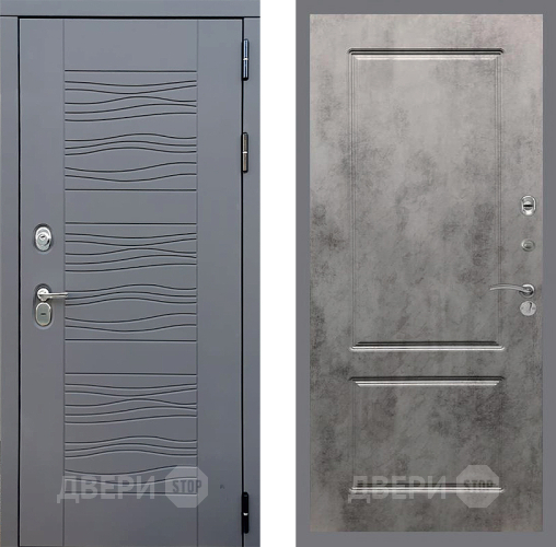Входная металлическая Дверь Стоп СКАНДИ ФЛ-117 Бетон темный в Черноголовке