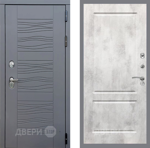 Входная металлическая Дверь Стоп СКАНДИ ФЛ-117 Бетон светлый в Черноголовке