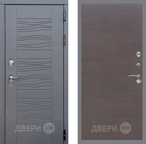 Входная металлическая Дверь Стоп СКАНДИ Гладкая венге поперечный в Черноголовке