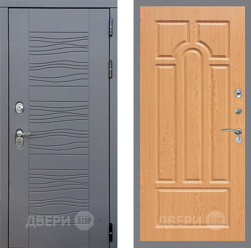 Входная металлическая Дверь Стоп СКАНДИ ФЛ-58 Дуб в Черноголовке