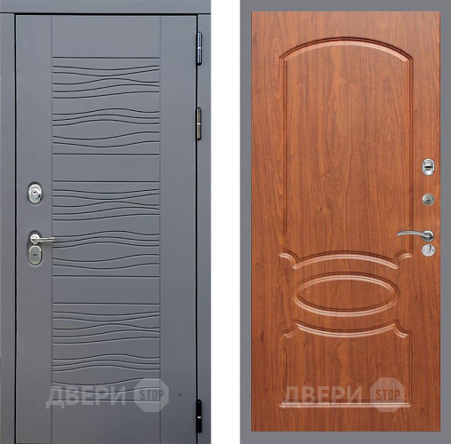 Входная металлическая Дверь Стоп СКАНДИ ФЛ-128 Береза мореная в Черноголовке