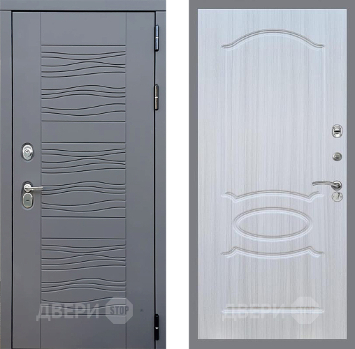 Входная металлическая Дверь Стоп СКАНДИ ФЛ-128 Сандал белый в Черноголовке