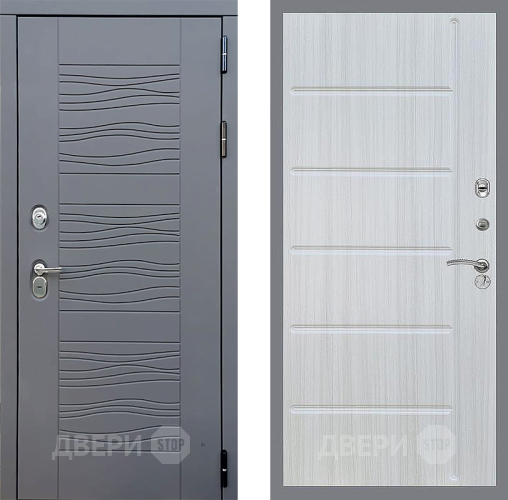 Входная металлическая Дверь Стоп СКАНДИ ФЛ-102 Сандал белый в Черноголовке
