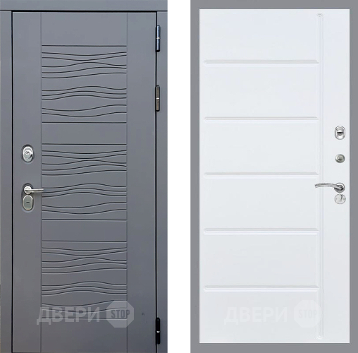 Входная металлическая Дверь Стоп СКАНДИ ФЛ-102 Белый ясень в Черноголовке