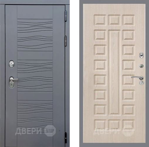 Входная металлическая Дверь Стоп СКАНДИ ФЛ-183 Беленый дуб в Черноголовке