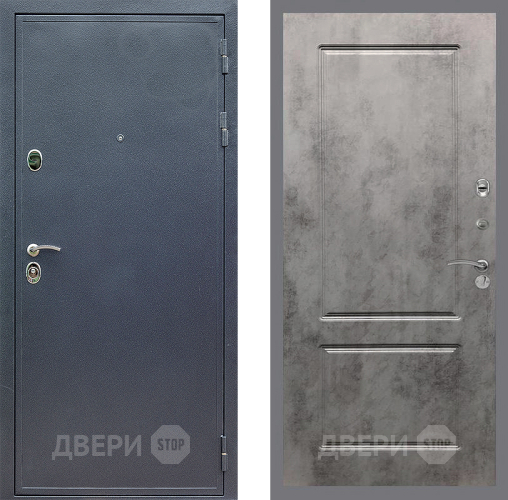 Входная металлическая Дверь Стоп СИЛЬВЕР ФЛ-117 Бетон темный в Черноголовке