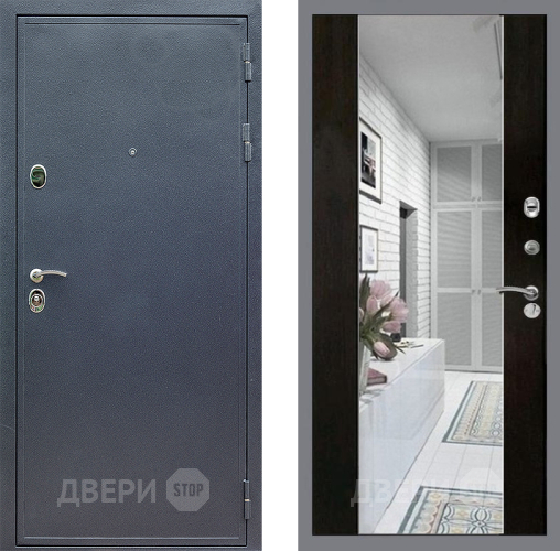 Входная металлическая Дверь Стоп СИЛЬВЕР Зеркало СБ-16 Венге в Черноголовке