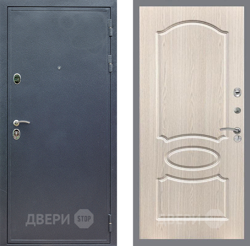 Входная металлическая Дверь Стоп СИЛЬВЕР ФЛ-128 Беленый дуб в Черноголовке