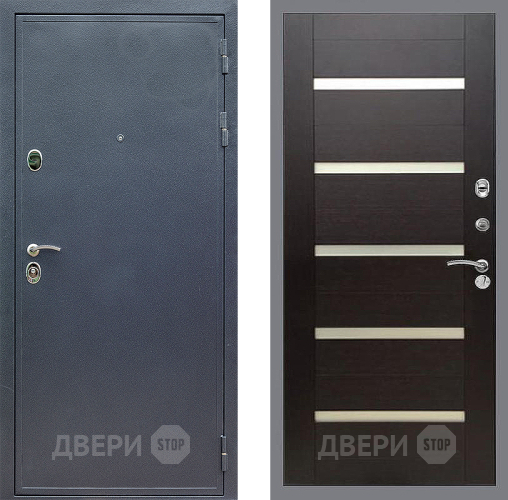 Входная металлическая Дверь Стоп СИЛЬВЕР СБ-14 венге поперечный в Черноголовке