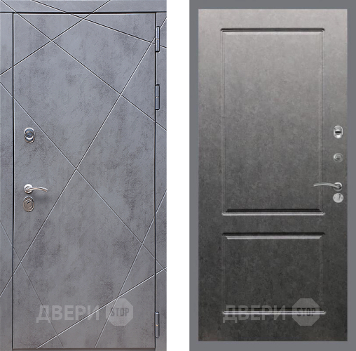 Дверь Стоп Лучи ФЛ-117 Штукатурка графит в Черноголовке