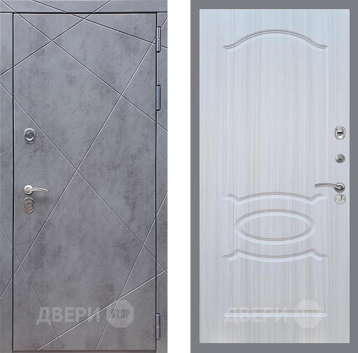 Входная металлическая Дверь Стоп Лучи ФЛ-128 Сандал белый в Черноголовке