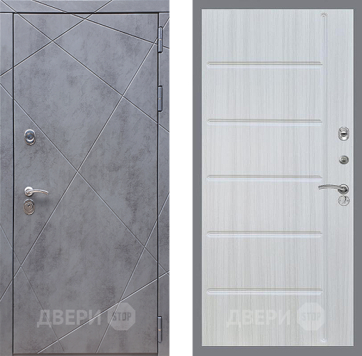 Входная металлическая Дверь Стоп Лучи ФЛ-102 Сандал белый в Черноголовке