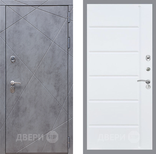 Входная металлическая Дверь Стоп Лучи ФЛ-102 Белый ясень в Черноголовке