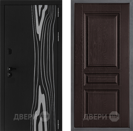 Входная металлическая Дверь Дверной континент ДК-12 ФЛ-243 Дуб шоколадный в Черноголовке