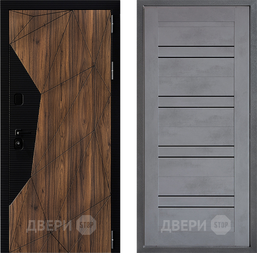 Входная металлическая Дверь Дверной континент ДК-11 ФЛ-49 Бетон серый в Черноголовке