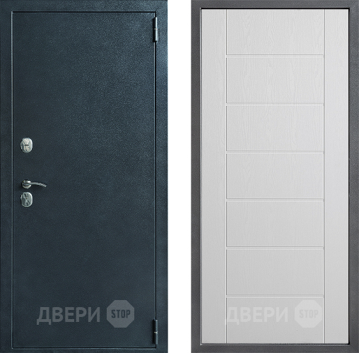 Входная металлическая Дверь Дверной континент ДК-70 Дизайн ФЛ-Лайн Белое дерево в Черноголовке
