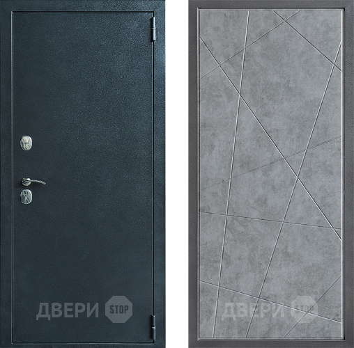 Входная металлическая Дверь Дверной континент ДК-70 Дизайн ФЛ-655 Бетон серый в Черноголовке
