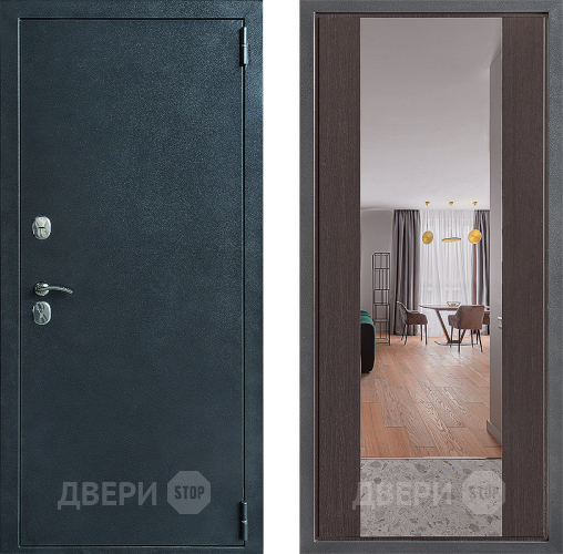 Дверь Дверной континент ДК-70 Дизайн ФЛЗ-1 Зеркало Венге в Черноголовке