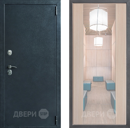 Дверь Дверной континент ДК-70 Дизайн ФЛЗ-1 Зеркало Капучино в Черноголовке