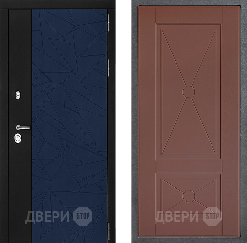Входная металлическая Дверь Дверной континент ДК-9 ФЛ-617 Ясень шоколадный в Черноголовке