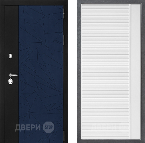 Входная металлическая Дверь Дверной континент ДК-9 ФЛ-757 Белое Стекло Софт милк в Черноголовке