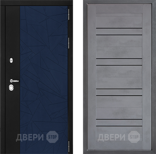 Входная металлическая Дверь Дверной континент ДК-9 ФЛ-49 Бетон серый в Черноголовке