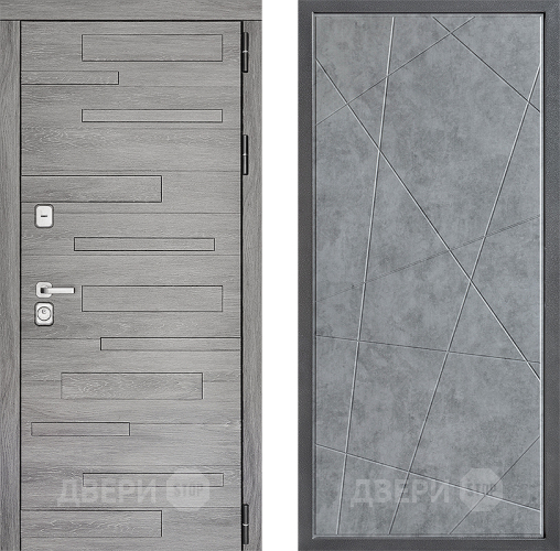 Входная металлическая Дверь Дверной континент ДК-10 ФЛ-655 Бетон серый в Черноголовке