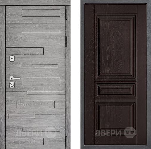 Входная металлическая Дверь Дверной континент ДК-10 ФЛ-243 Дуб шоколадный в Черноголовке