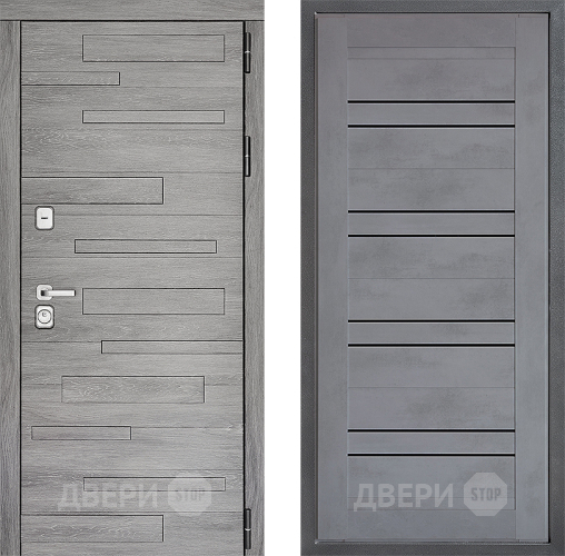 Входная металлическая Дверь Дверной континент ДК-10 ФЛ-49 Бетон серый в Черноголовке