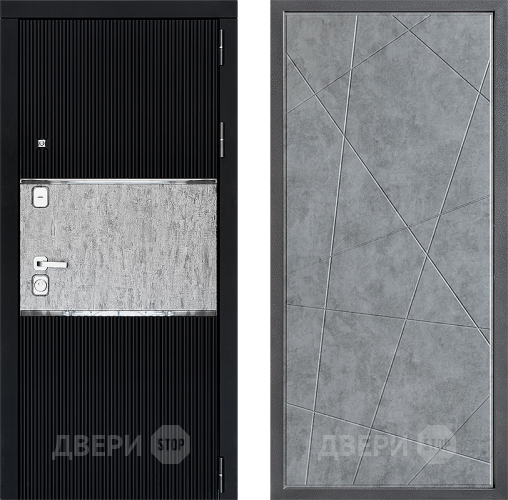 Входная металлическая Дверь Дверной континент ДК-13 ФЛ-655 Бетон серый в Черноголовке
