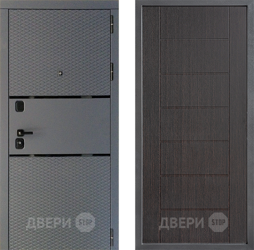 Входная металлическая Дверь Дверной континент Диамант Дизайн ФЛ-Лайн Венге в Черноголовке